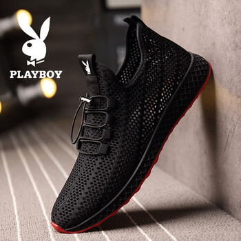花花公子（PLAYBOY）男士黑紅色（皮鞋碼） 39