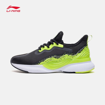 李寧（LI-NING）跑步鞋標(biāo)準(zhǔn)黑/熒光亮綠/標(biāo)準(zhǔn)白 ARHP057-1 