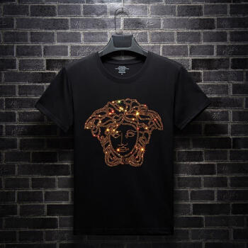 新鉑（XINBO） 短袖 男士T恤 黑F頭像金鉆 