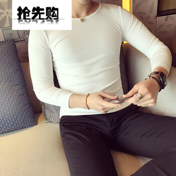 富貴鳥（FGN） 長袖 男士T恤 白色 