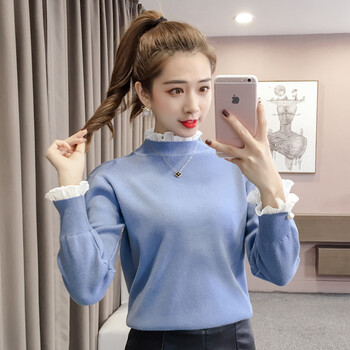 圓領(lǐng)短款毛衣，微胖妹子的好幫手