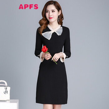 APFS 純色 口袋，拼接，拉鏈，多口袋，紗網(wǎng) 連衣裙