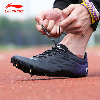 李寧（LI-NING）跑步鞋004-7黑/紫漸變 