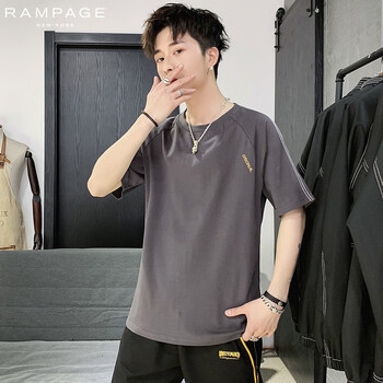 RAMPAGE 五分袖 男士T恤 9173/深灰 