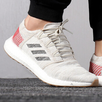阿迪達(dá)斯（Adidas）跑步鞋B37805/灰白 PureBOOST 