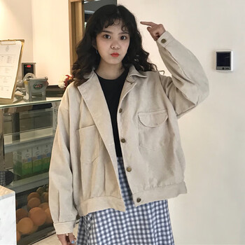 莫方 西裝領(lǐng) 長袖 女 短外套 不規(guī)則