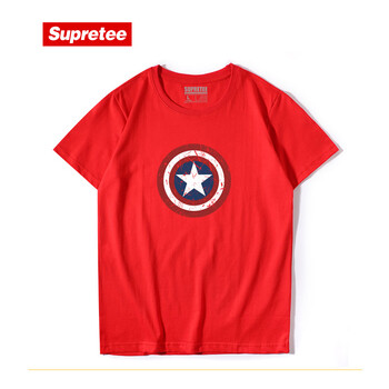 supretee 短袖 男士T恤 紅色 