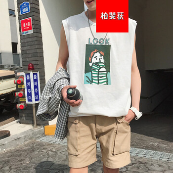 柏斐荻（BYPHYTEE） 無袖 男士T恤 白色 