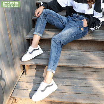 寬松牛仔背帶褲，微胖女生的福音