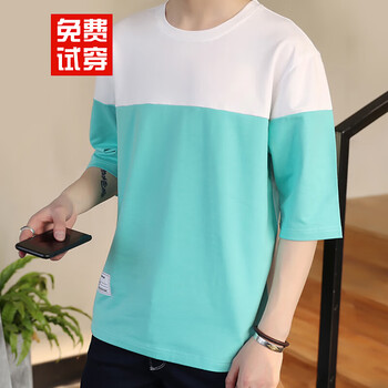 夫悟 五分袖 男士T恤 K7706藍(lán)色 