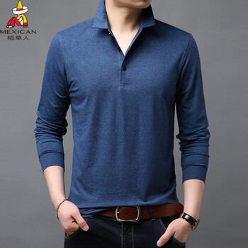 稻草人（mexican） 長(cháng)袖 男士T恤 DYT8720彩花藍 