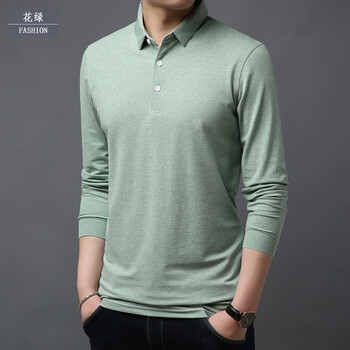 澤荃（ze quan） 長袖 男士T恤 8720花綠 XL，L，M，XXL，XXXL