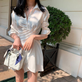 7分袖 連衣裙 女