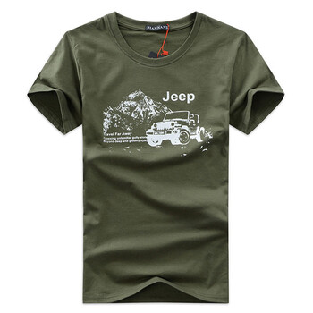 吉普（JEEP） 短袖 男士T恤 車軍綠 