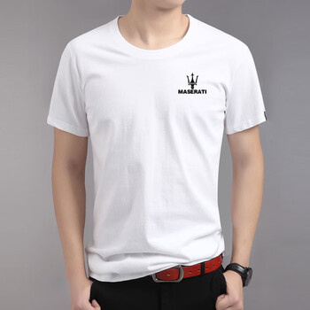 K L B ZHE 短袖 男士T恤 小叉子白色 S，XL，4XL，5XL，L，XXXL，XXL，M