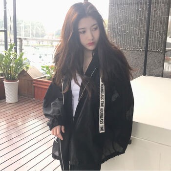 deciuhlae 連帽 長(zhǎng)袖 女 短外套 拉鏈