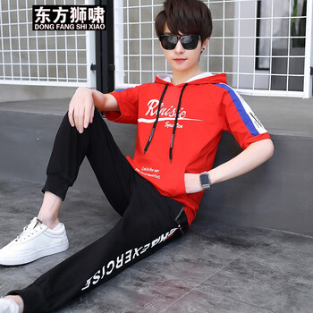 東方獅嘯（DONG FANG SHI XIAO） 短袖 男士T恤 紅色 
