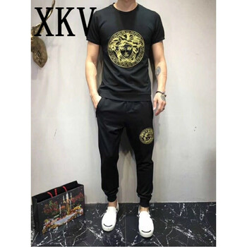 XKV 短袖 男士T恤 黑色 