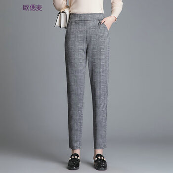 歐偲麥 高腰 鉛筆褲/小腳褲 女 長褲 休閑褲