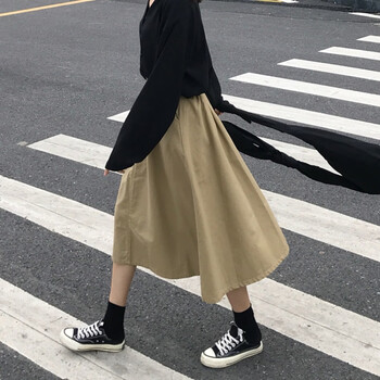 俏皮印花半身裙，微胖女孩的福音