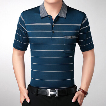 以柒 短袖 男士T恤 藍色 