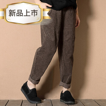 燈芯絨小腳褲胖MM
