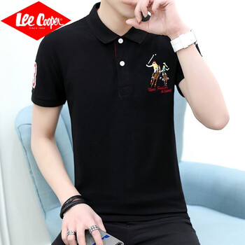 Lee Cooper 短袖 男士T恤 LG1813黑色 