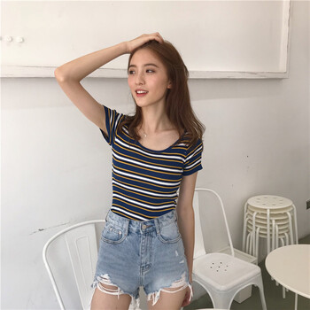 百搭小性感，寬松條紋連衣裙