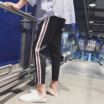 軒辰氏 七分袖 男士T恤 單件小紅條 