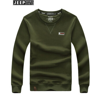 Jeep 長袖 男士T恤 026款 軍綠色 
