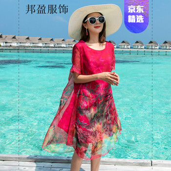 氣質(zhì)印花裙，微胖妹子的小心機(jī)
