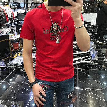 布淘（BUTAO） 短袖 男士T恤 紅色 