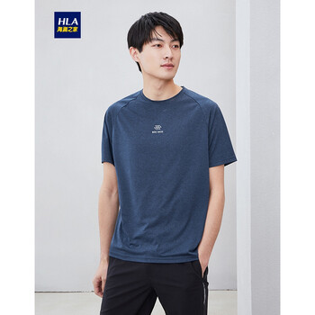 海瀾之家（HLA） 短袖 男士T恤 藏青花紋(AS) 