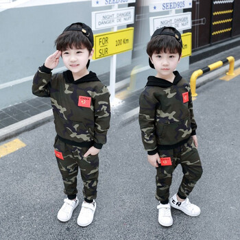 男童迷彩服春秋