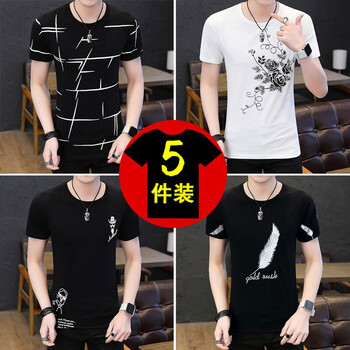 樂(lè )希源 短袖 男士T恤 線(xiàn)條黑+玫瑰白+帽子黑+羽毛黑 