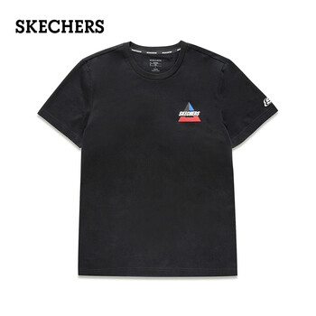斯凱奇（Skechers） 短袖 男士T恤 碳黑/18 