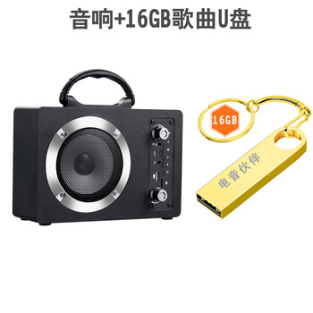 電音伙伴 M10 音箱/音響 黑色+16G歌曲U盤(pán)（1300首熱門(mén)歌曲）