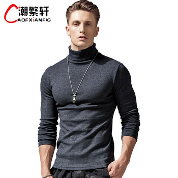 潮繁軒（CAOFXIANFIG） 長(cháng)袖 男士T恤 深灰 