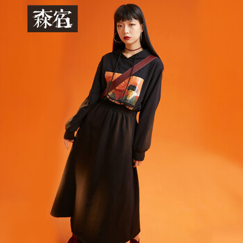 森宿 人物，碎花 印花 連衣裙
