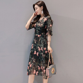 小賴猴（XIAOLAIHOU） 花色 印花 連衣裙