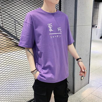 其他品牌 短袖 男士T恤 紫色YRT1019 