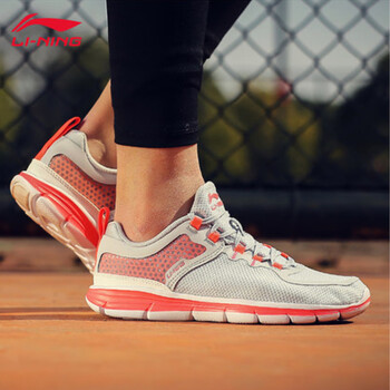 李寧（LI-NING）跑步鞋曙灰色/熒光耀紅 35，36，37.5，37，38，39，35.5