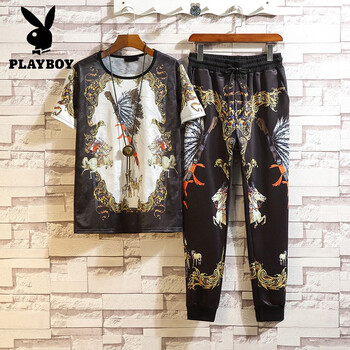花花公子（PLAYBOY） 短袖 男士T恤 010 