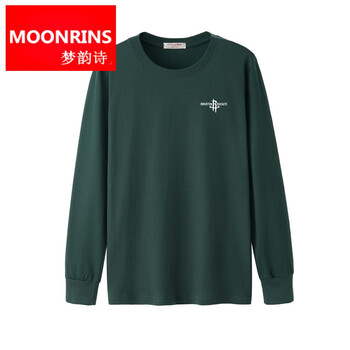 夢韻詩（MOONRINS） 長袖 男士T恤 綠色火箭 4XL，5XL，L，M