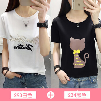 古黛妃（gudaifei） 3D，繡花，印花 短袖 T恤 女 圓領(lǐng)