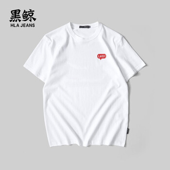 黑鯨（HLAJEANS） 短袖 男士T恤 漂白FJ 