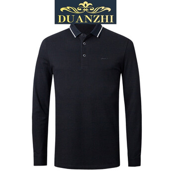 端致（DUANZHI） 長袖 男士T恤 JT191034T+黑色+修身版 