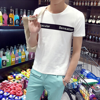 普戈斯（PUGESI） 短袖 男士T恤 白色 T08 