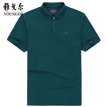 雅戈爾（YOUNGOR） 短袖 男士T恤 墨綠 