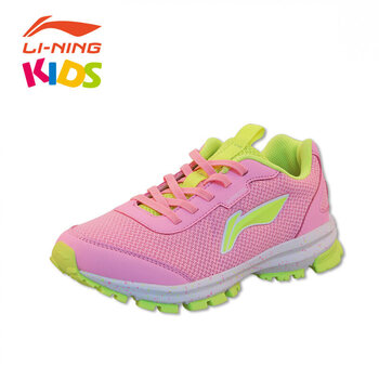 李寧（LI-NING）跑步鞋熒光糖粉 